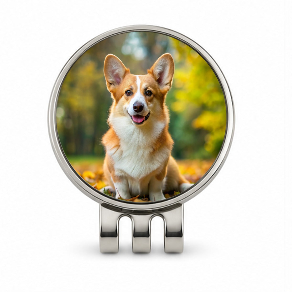Pembroke Welsh Corgi Dog Photo Golf Hat Clip with Ball Marker