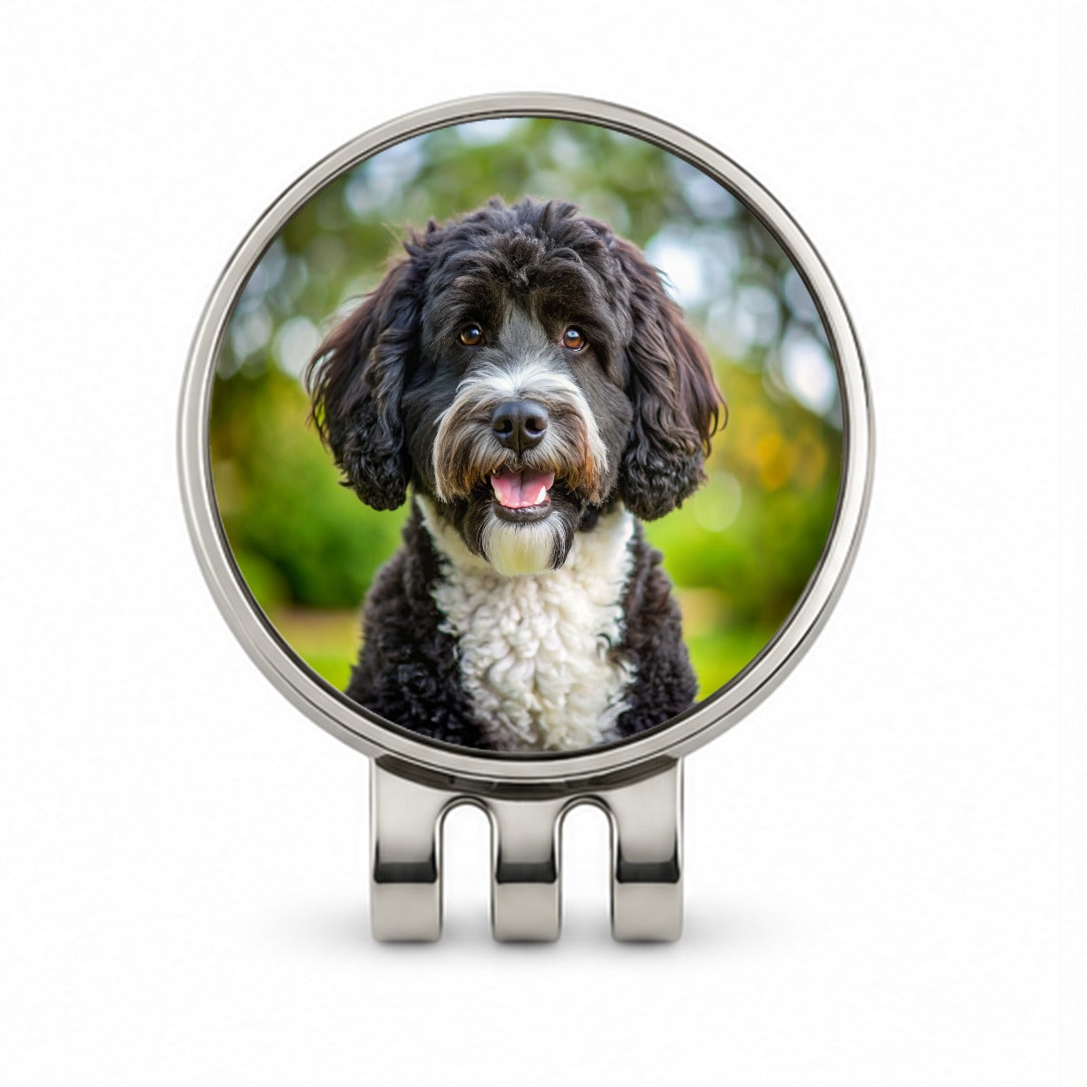 Portuguese Water Dog Photo Golf Hat Clip with Ball Marker