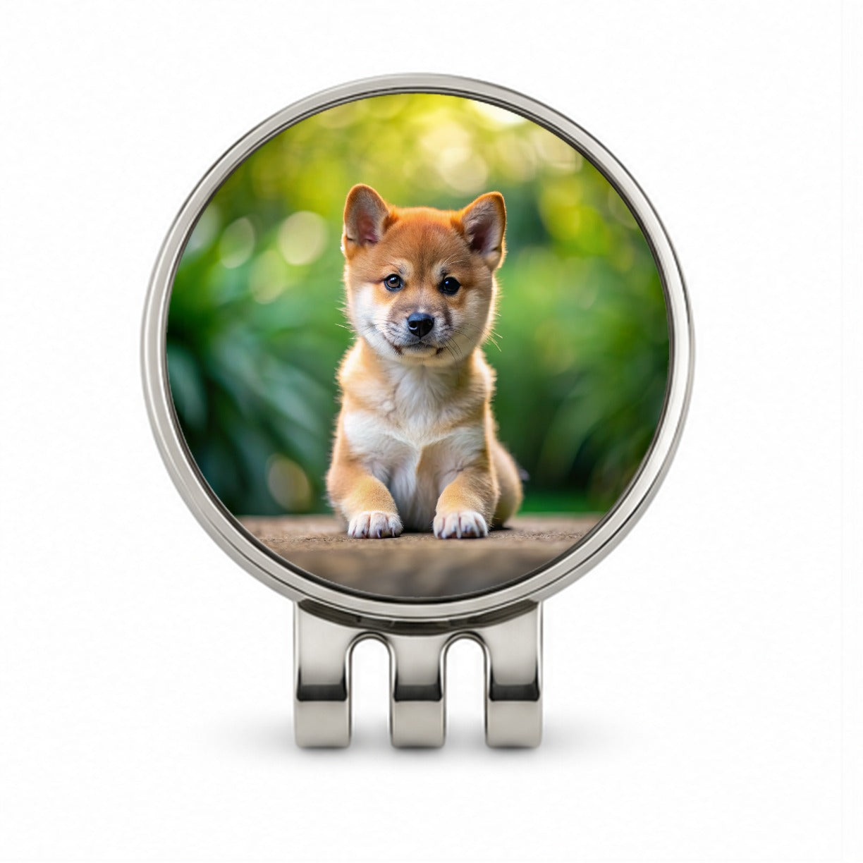 Shiba Inu Dog Puppy Photo Golf Hat Clip with Ball Marker