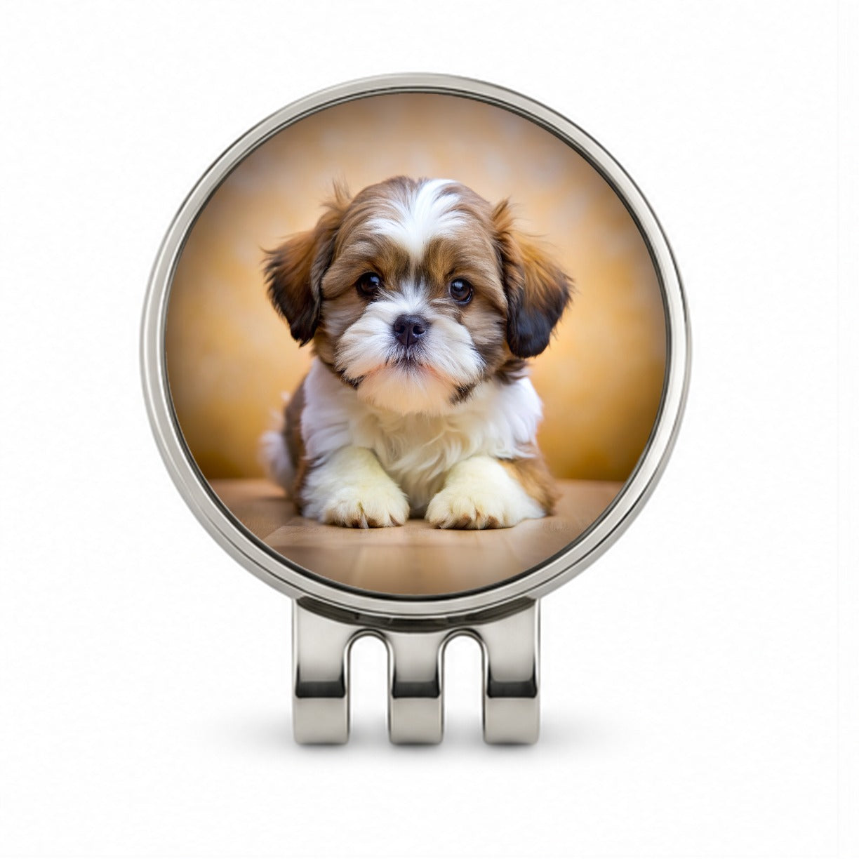Shih Tzu Dog Puppy Photo Golf Hat Clip with Ball Marker