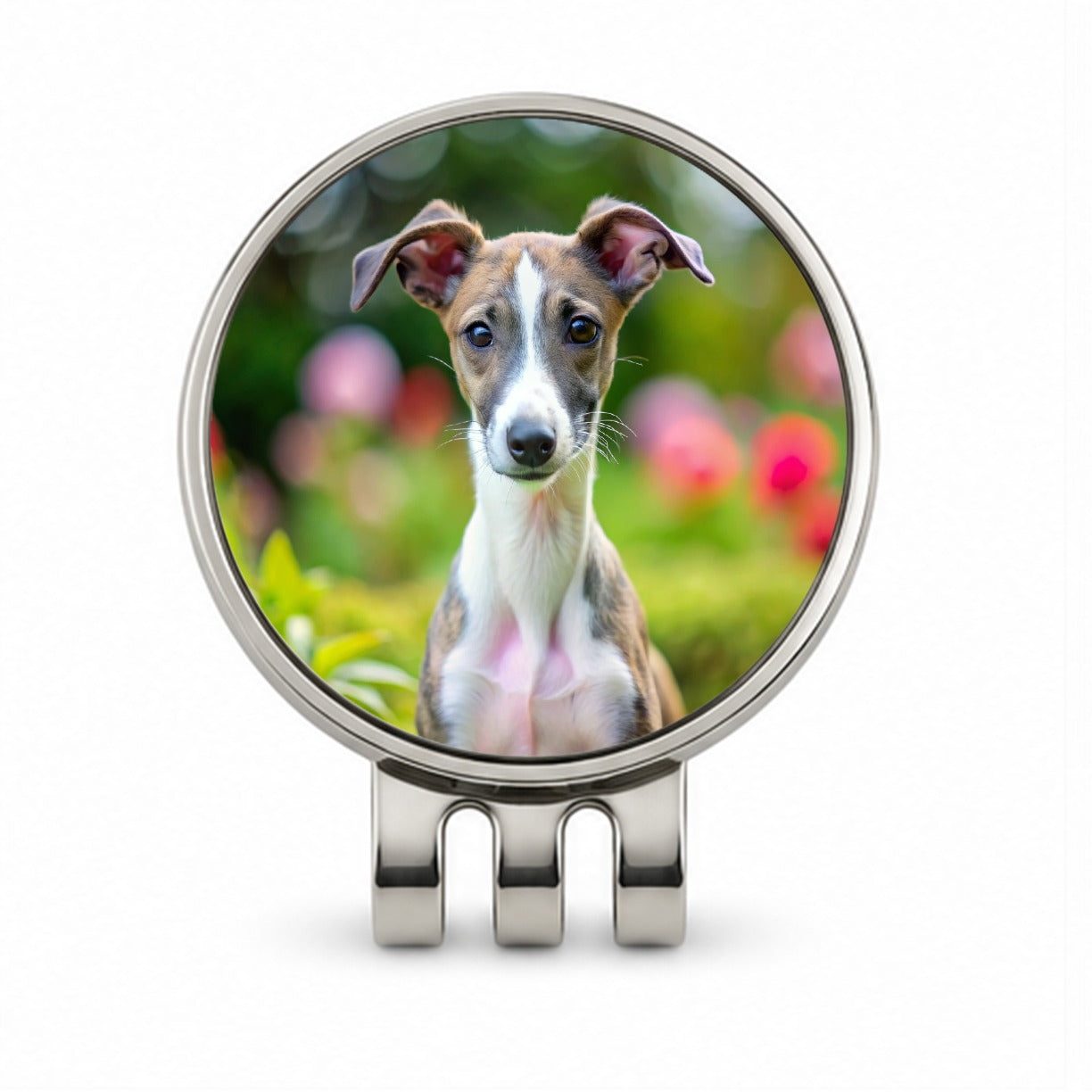 Whippet Dog Puppy Photo Golf Hat Clip with Ball Marker