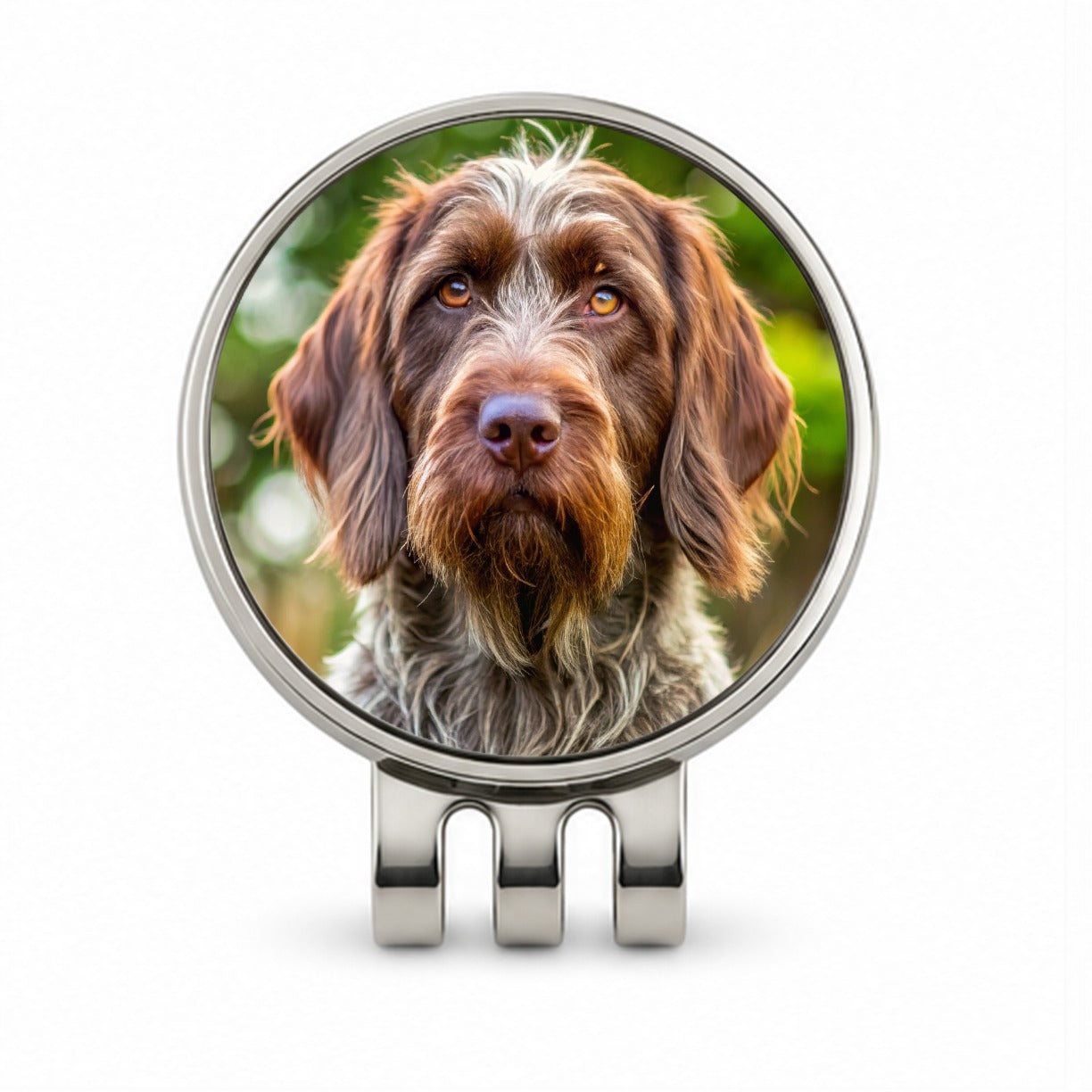 Wirehaired Pointing Griffon Dog Photo Golf Hat Clip with Ball Marker