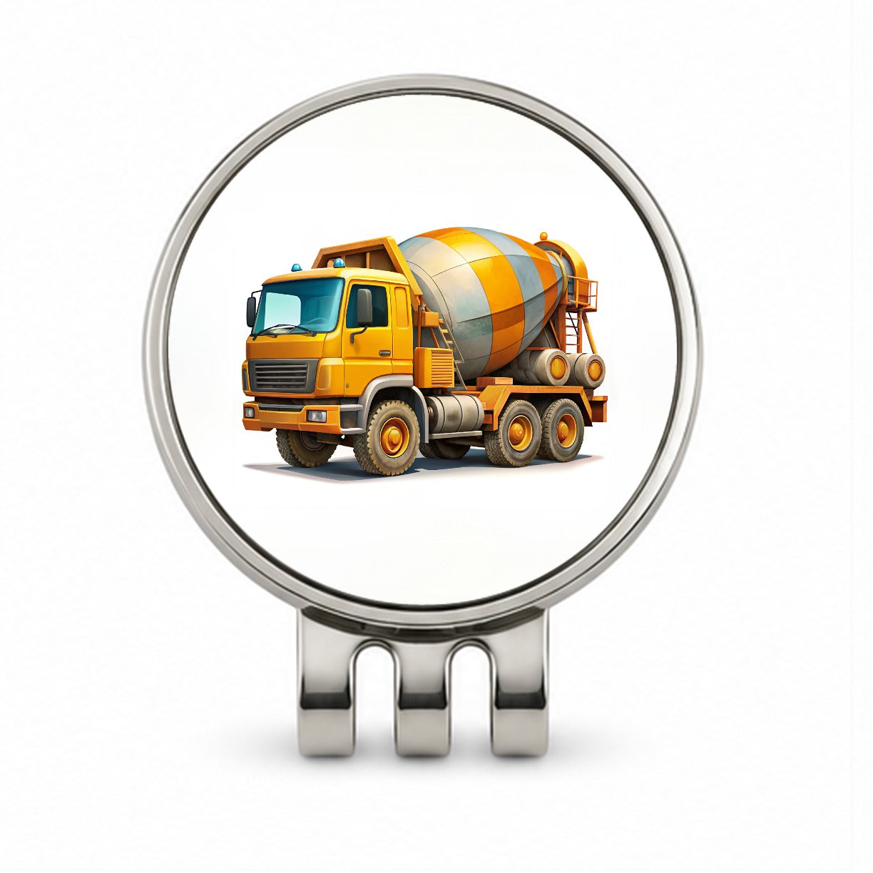 Cement Truck Construction Work Equipment Golf Hat Clip with Ball Marker