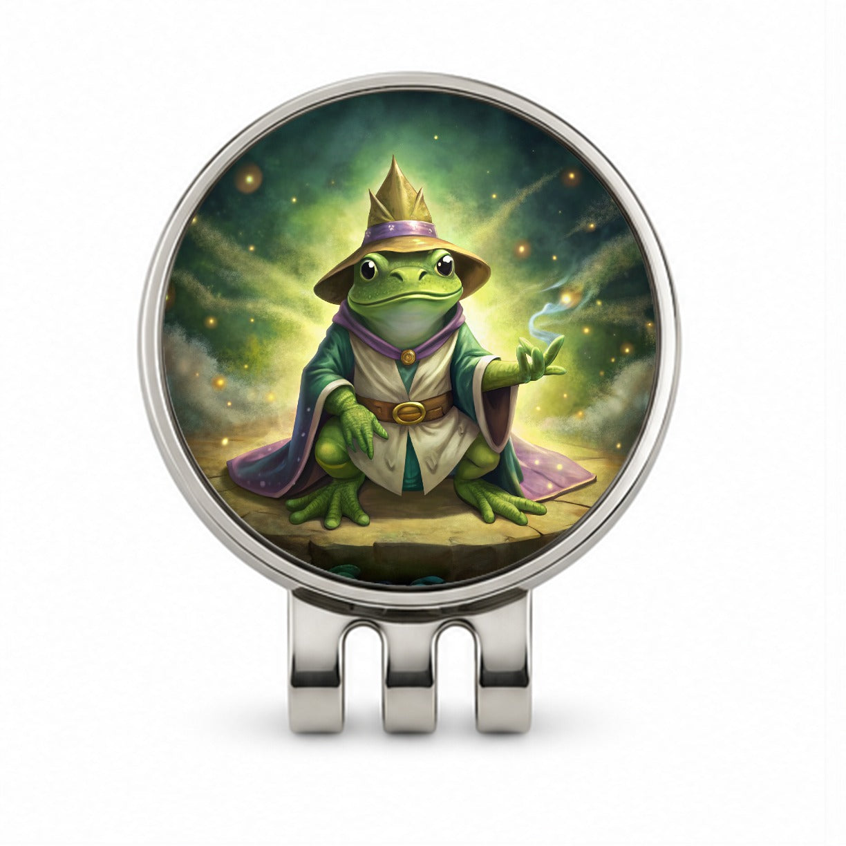 Frog Wizard Golf Hat Clip with Ball Marker