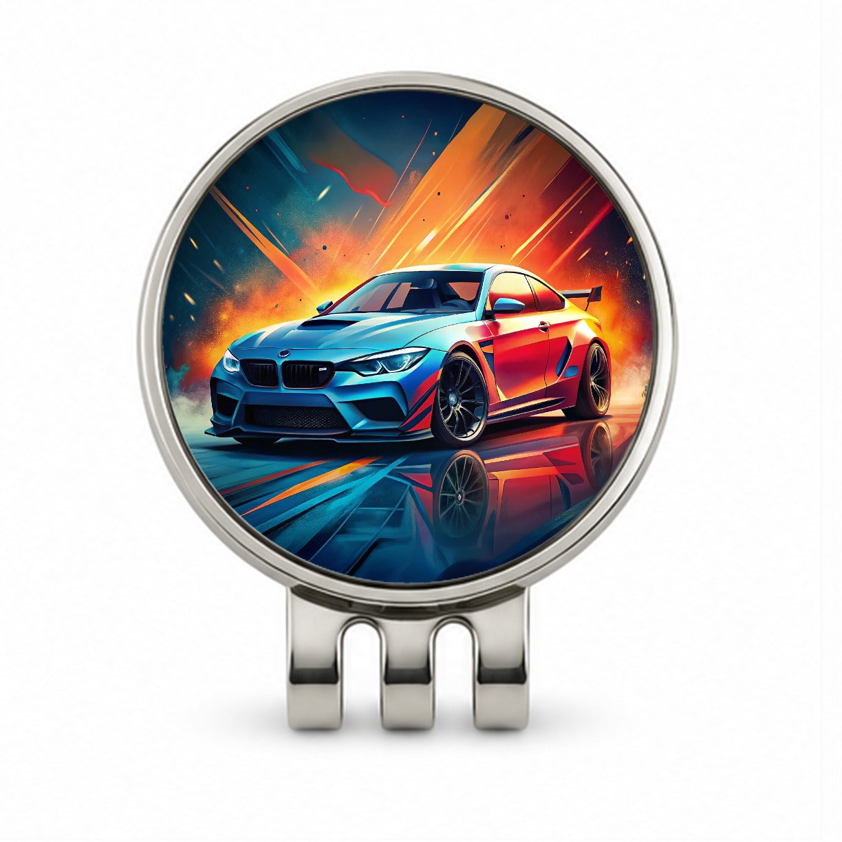 Modern German Muscle Tuner Car Art Golf Hat Clip with Ball Marker