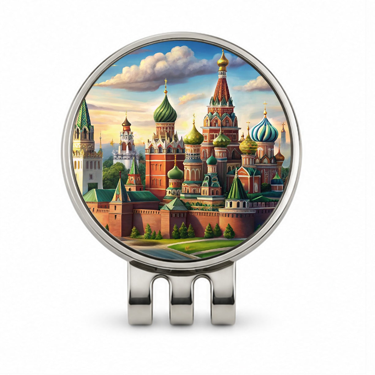 Russian Kremlin Moscow Russia Golf Hat Clip with Ball Marker