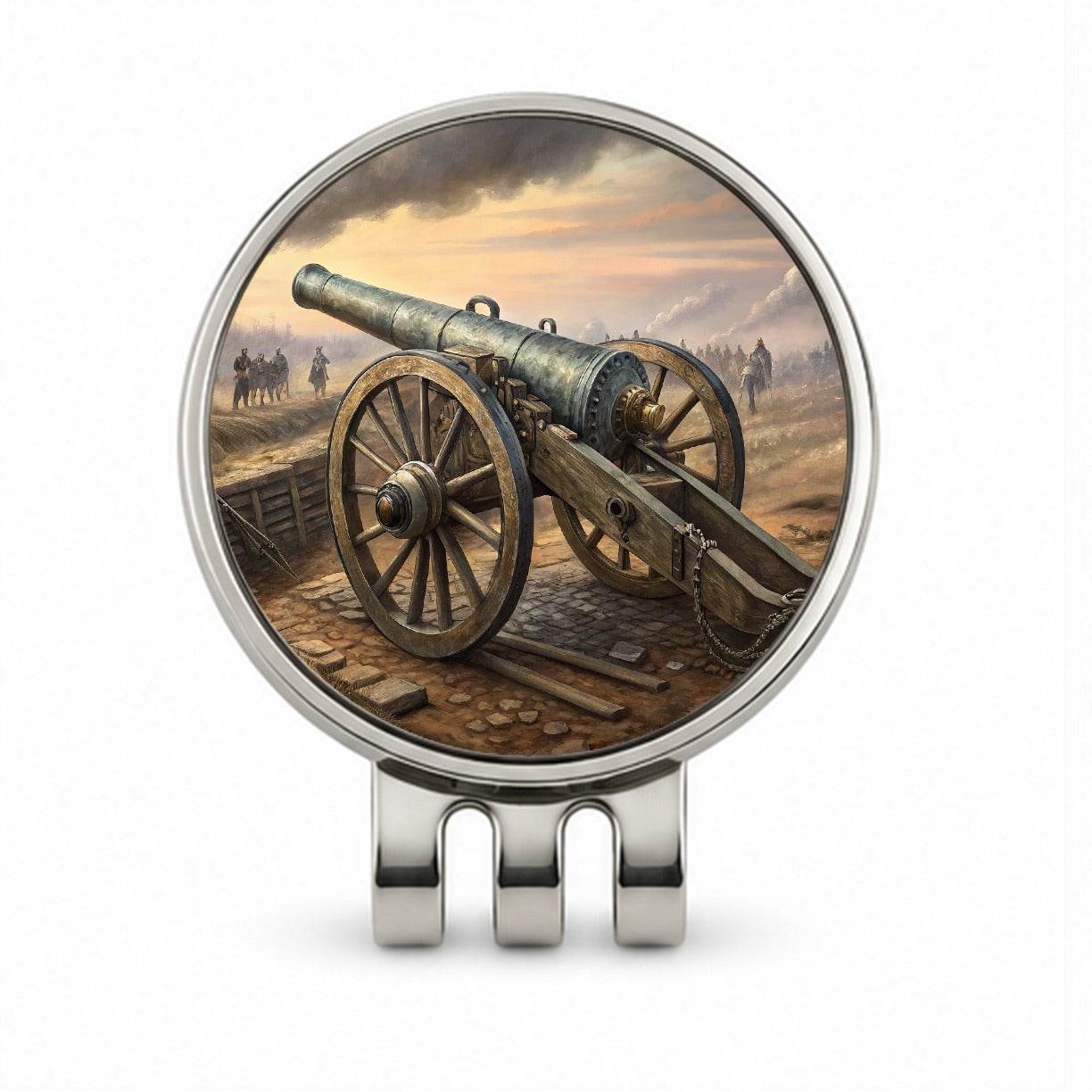 US Civil War Military Cannon Golf Hat Clip with Ball Marker