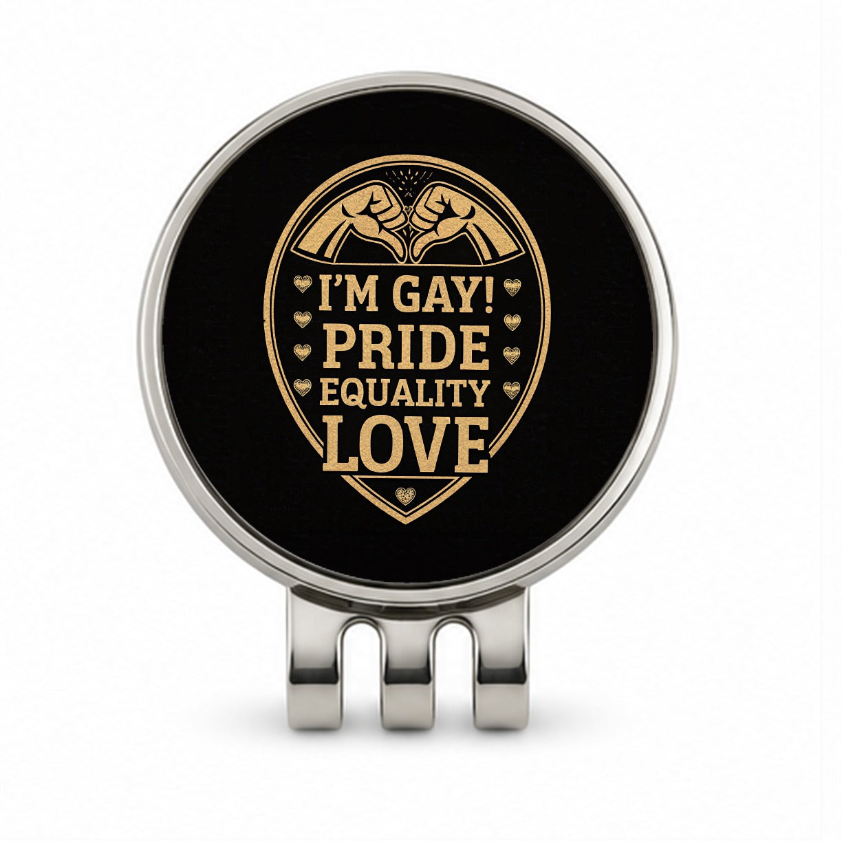 I'm Gay Pride Equality Love Golf Hat Clip with Ball Marker