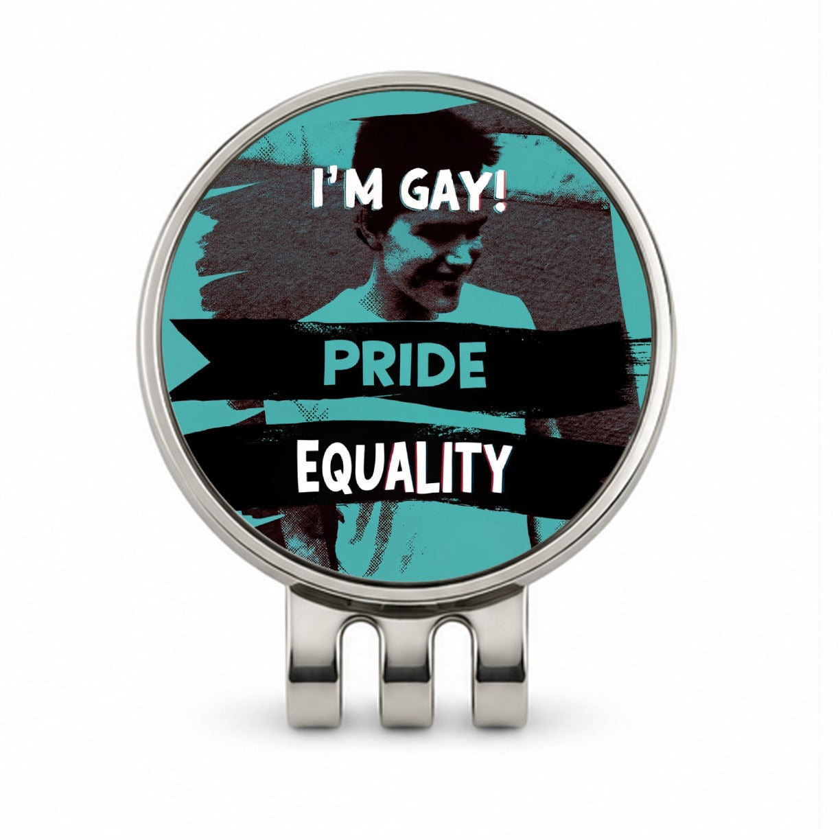 I'm Gay Pride Equality Golf Hat Clip with Ball Marker