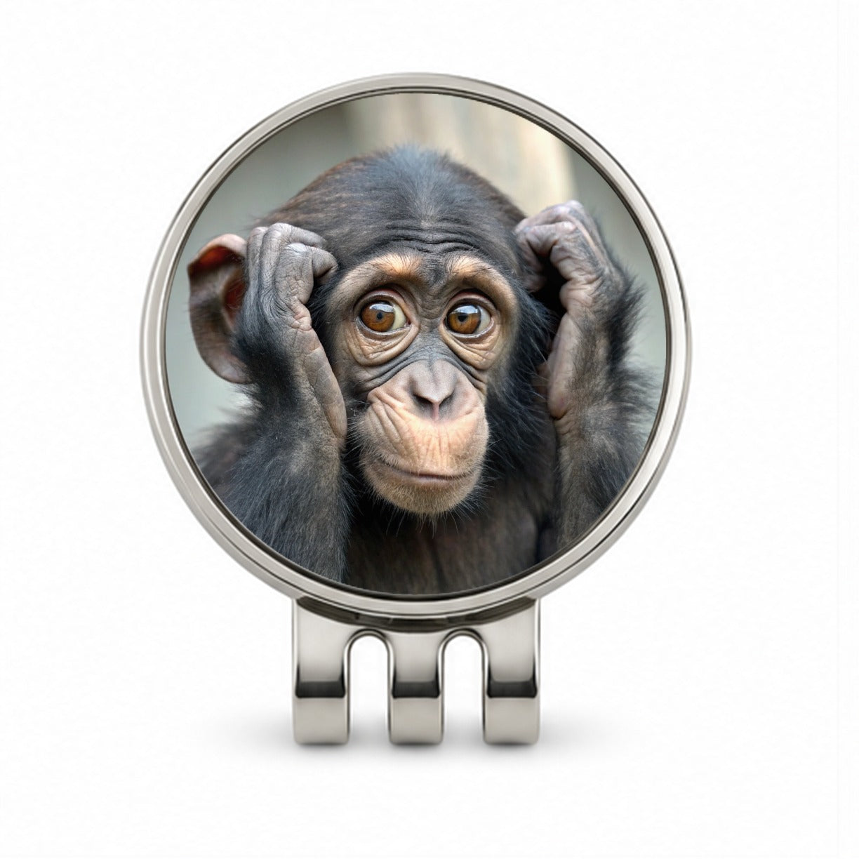 Monkey Adorable Golf Hat Clip with Ball Marker