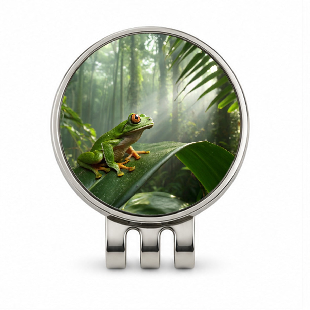 Puerto Rico Frog Cute Golf Hat Clip with Ball Marker