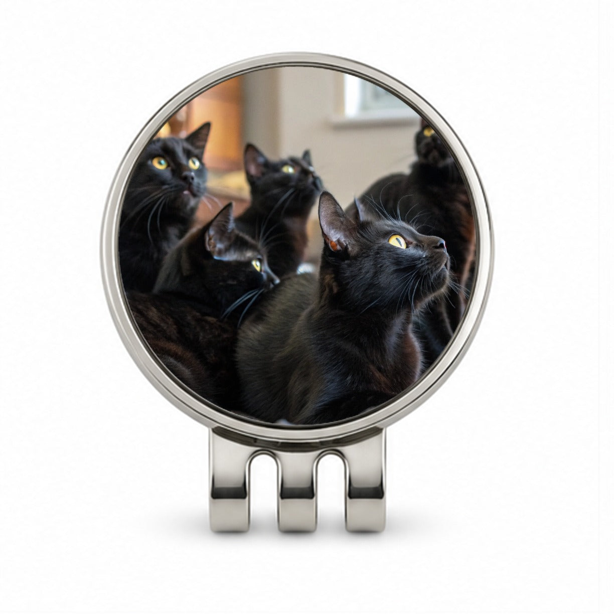 Bunch Of Black Cats Golf Hat Clip with Ball Marker