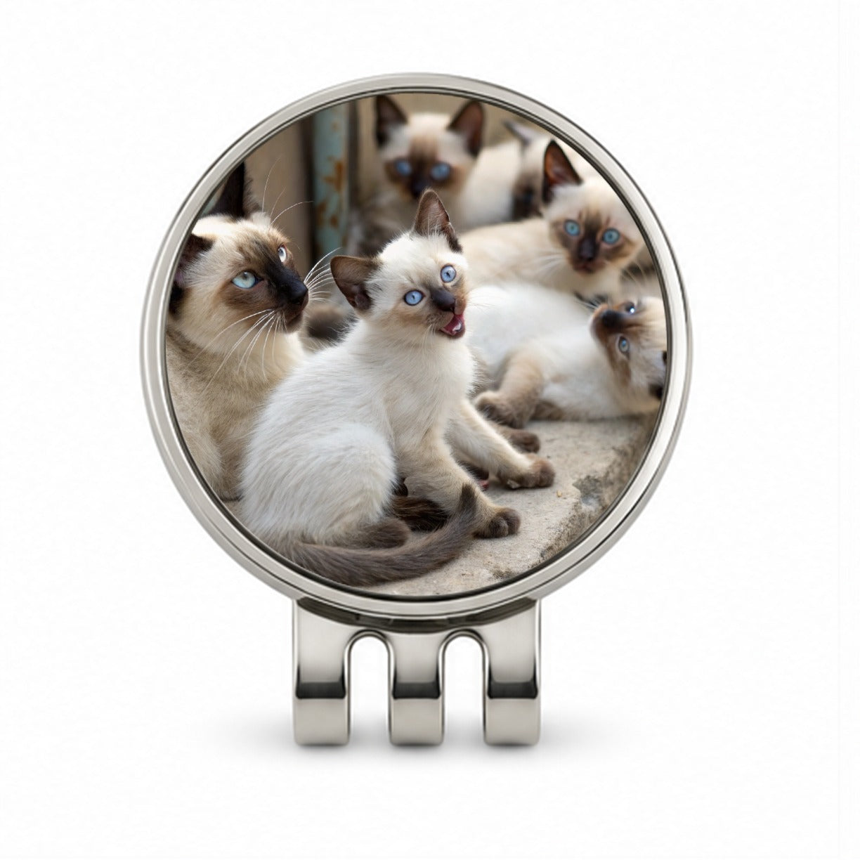 Bunch Of Siamese Cats Golf Hat Clip with Ball Marker