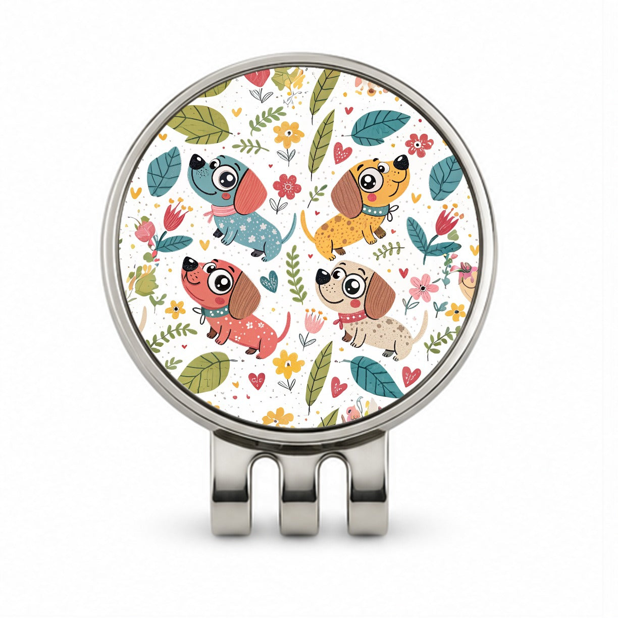 Kawaii Sweet Dogs Golf Hat Clip with Ball Marker