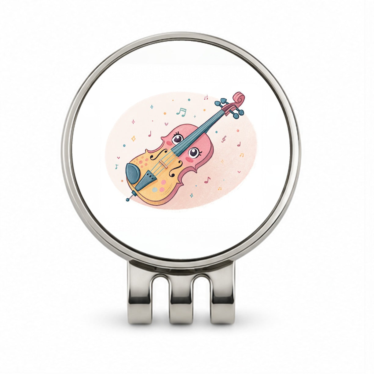 Kawaii Violin Music Golf Hat Clip with Ball Marker