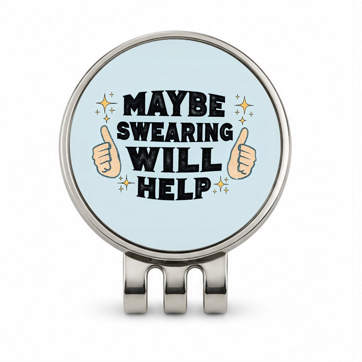 Maybe Swearing Will Help Golf Hat Clip with Ball Marker