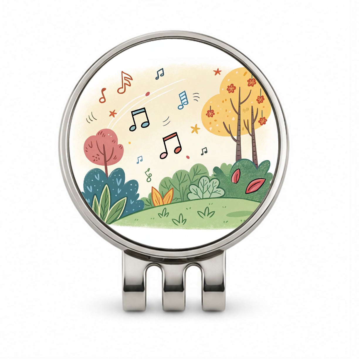 Music Notes Musical Musician Golf Hat Clip with Ball Marker