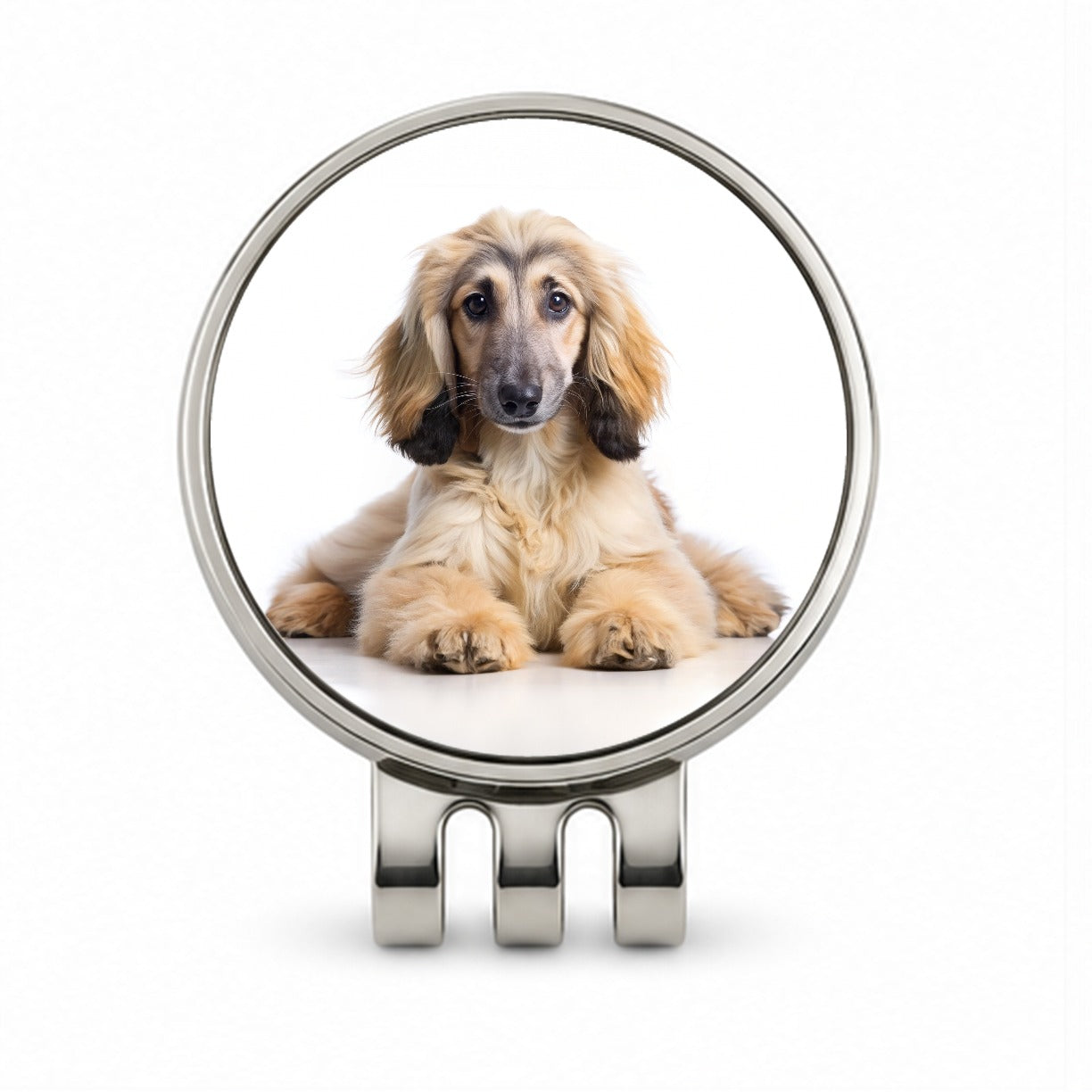 Afghan Hound Dog Puppy Photo Golf Hat Clip with Ball Marker