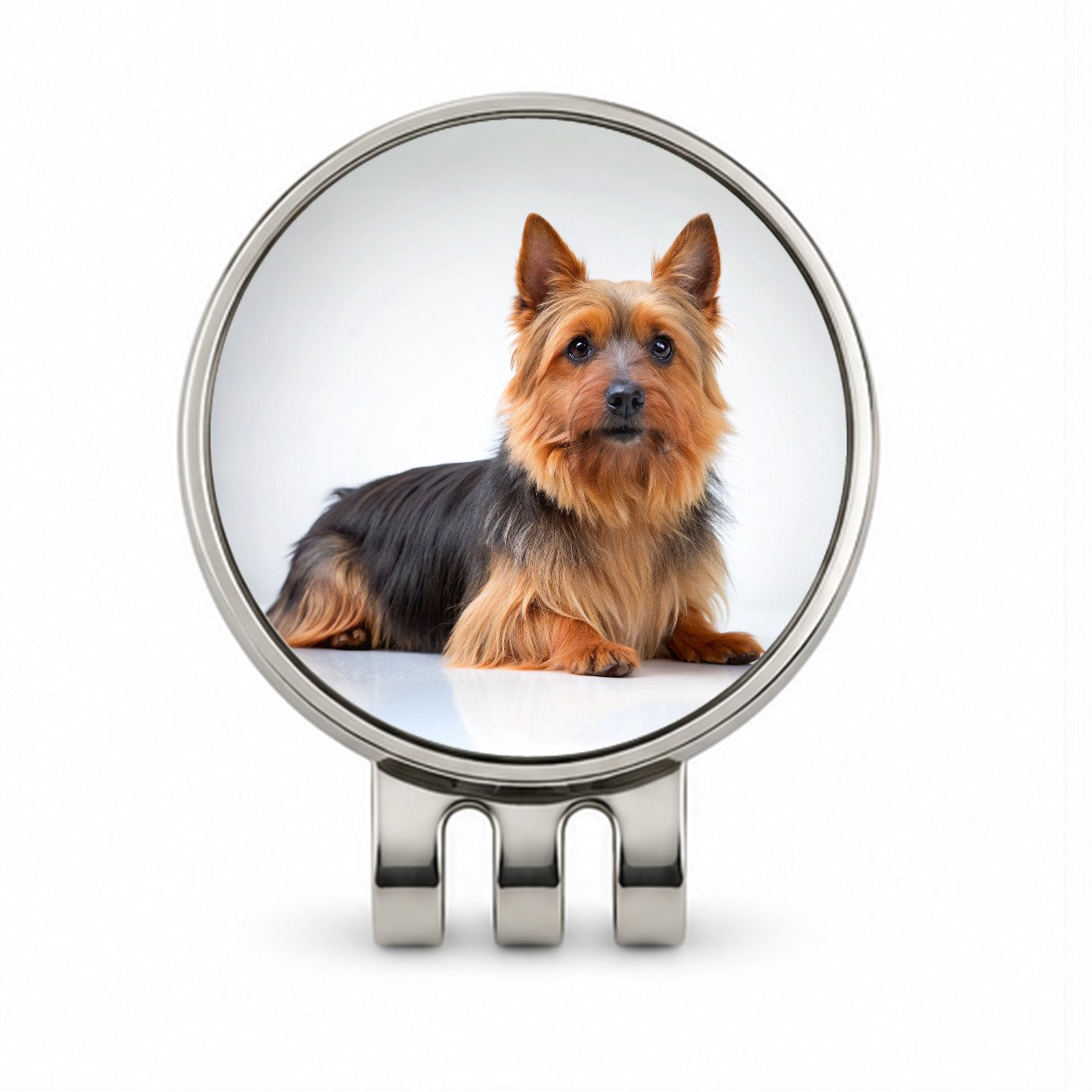 Australian Terrier Dog Photo Golf Hat Clip with Ball Marker