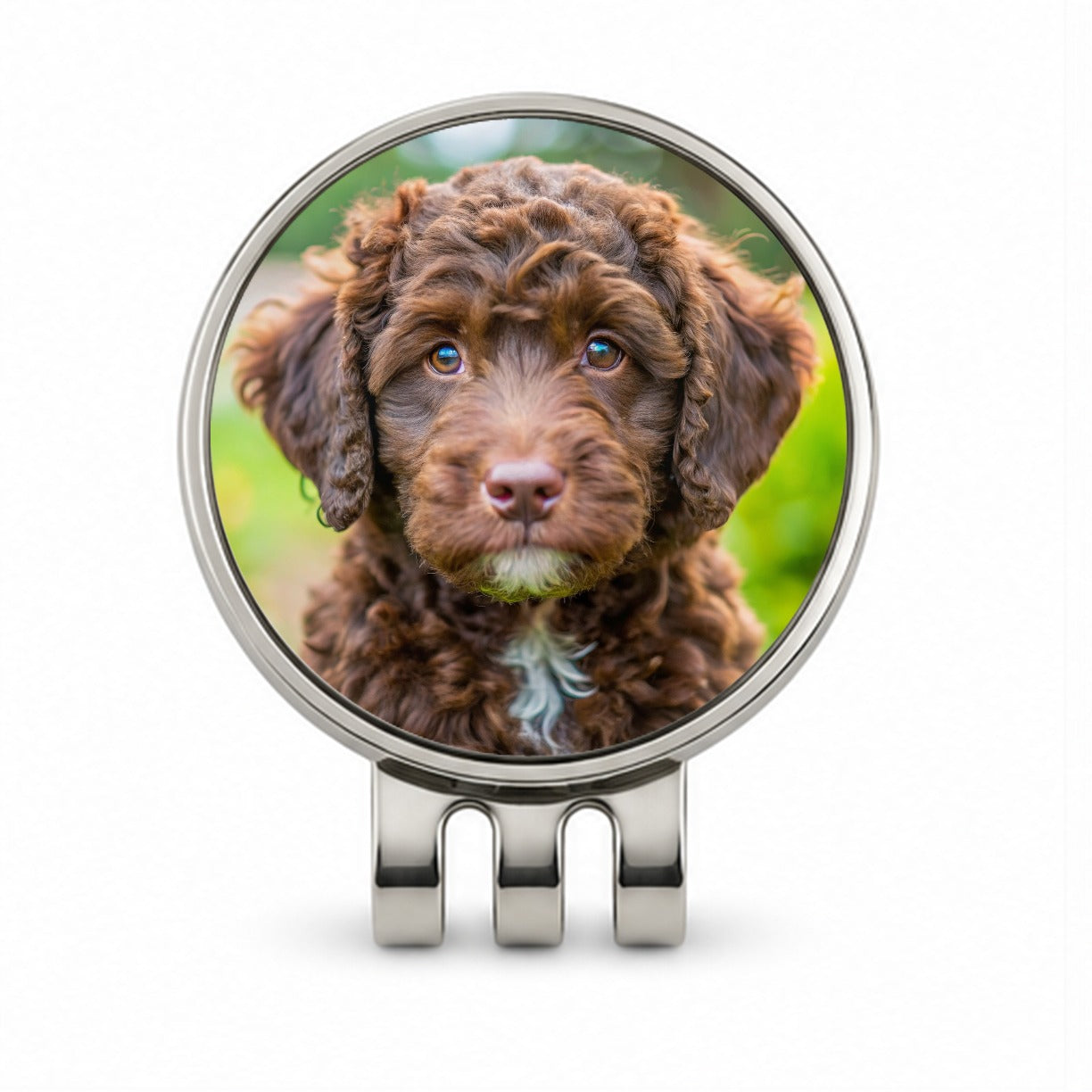 Barbet Dog Puppy Photo Golf Hat Clip with Ball Marker