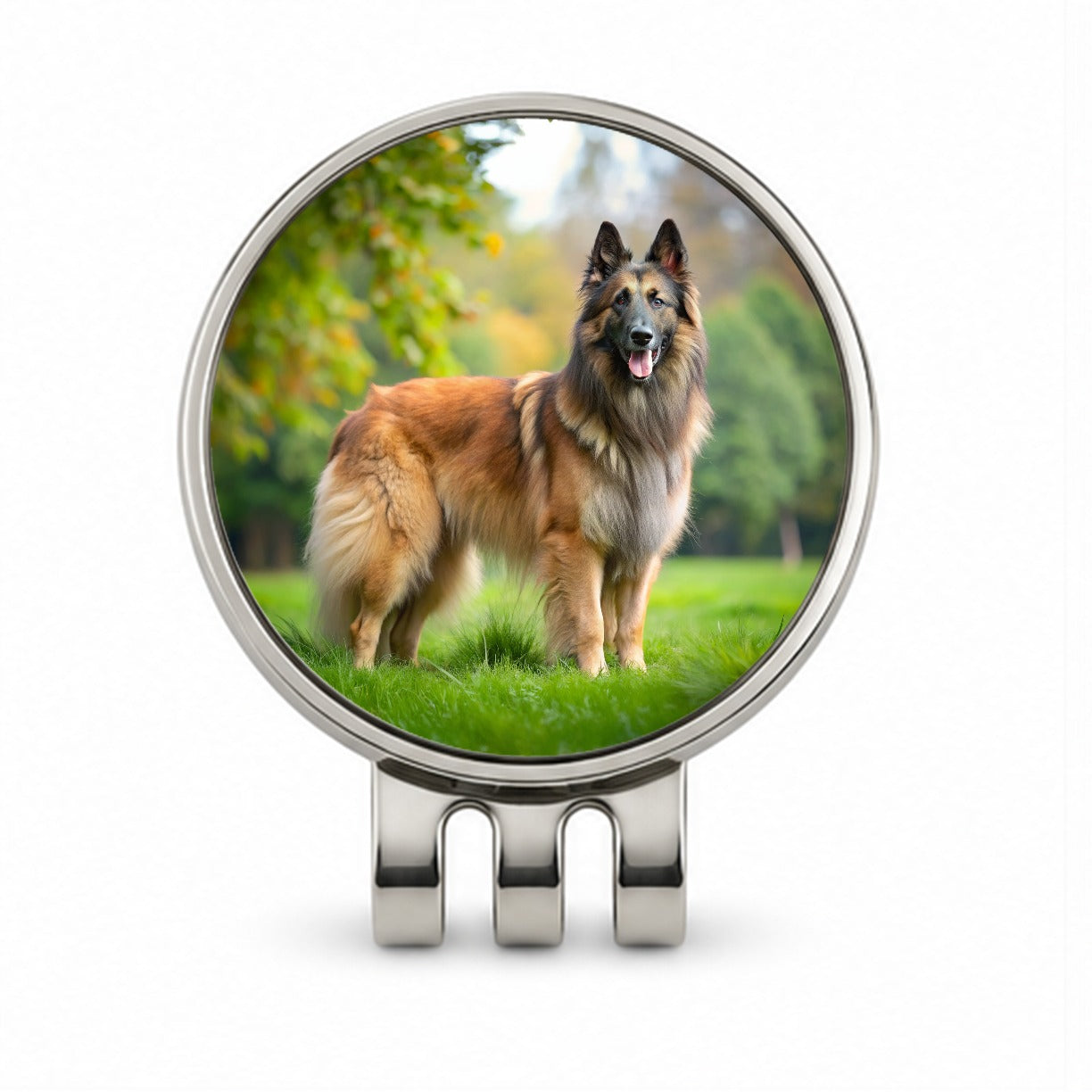 Belgian Tervuren Dog Photo Golf Hat Clip with Ball Marker