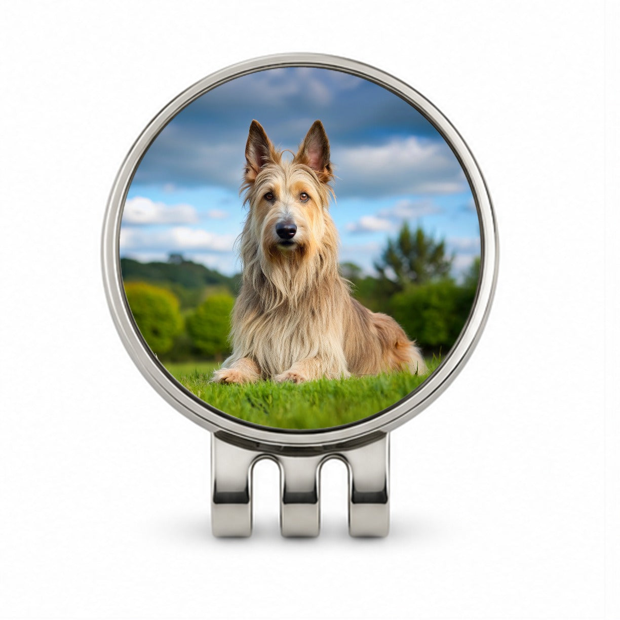 Berger Picard Dog Photo Golf Hat Clip with Ball Marker