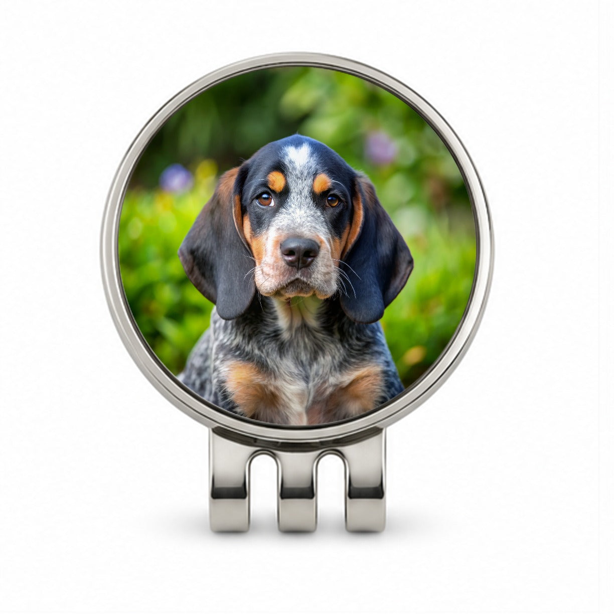 Bluetick Coonhound Dog Puppy Photo Golf Hat Clip with Ball Marker