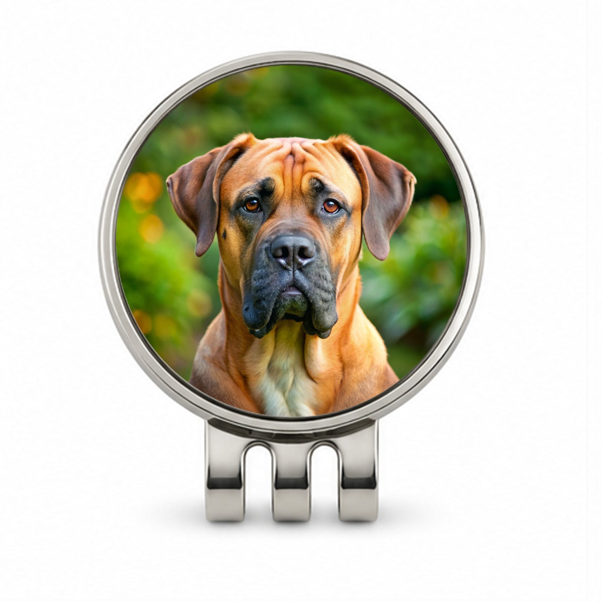 Boerboel Dog Photo Golf Hat Clip with Ball Marker
