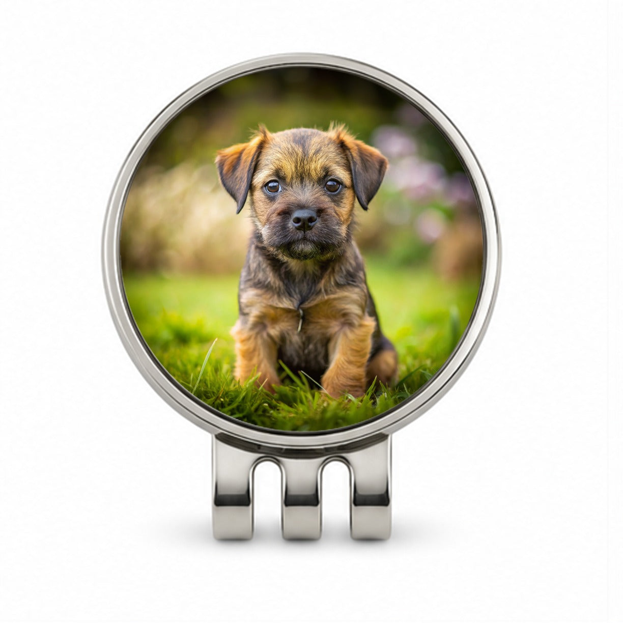Border Terrier Dog Puppy Photo Golf Hat Clip with Ball Marker