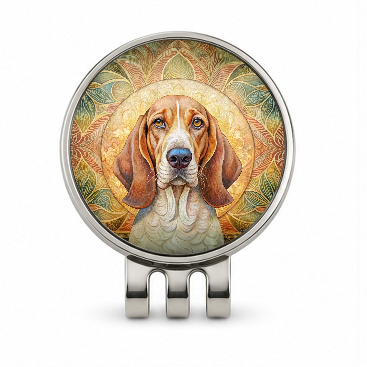 Bracco Italiano Dog Art Nouveau Golf Hat Clip with Ball Marker