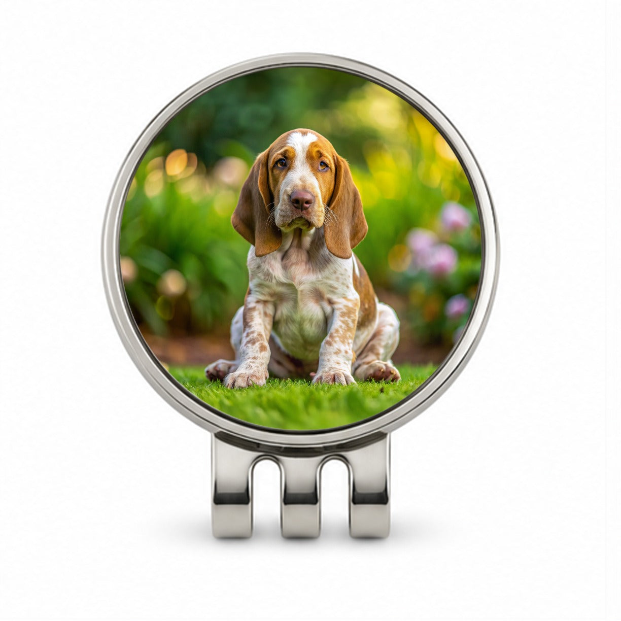 Bracco Italiano Dog Puppy Photo Golf Hat Clip with Ball Marker