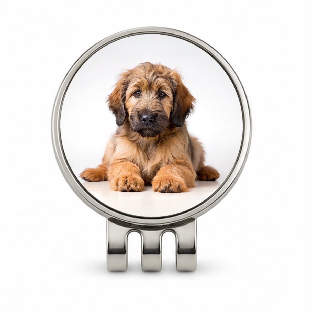Briard Dog Puppy Photo Golf Hat Clip with Ball Marker