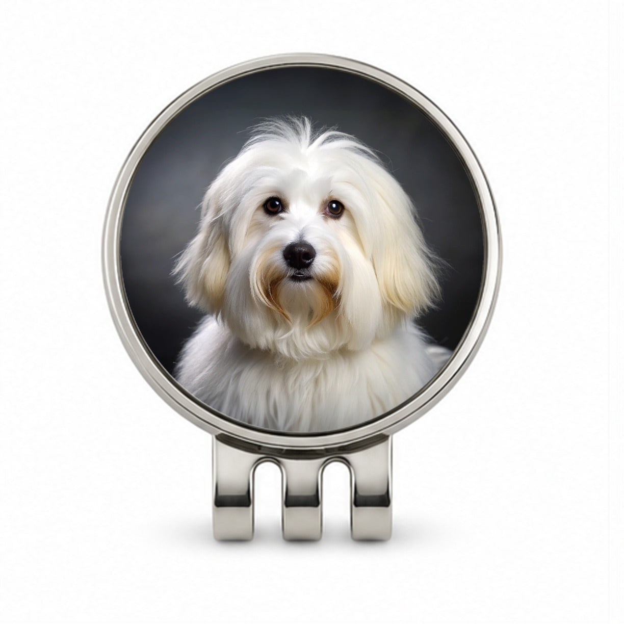 Coton De Tulear Dog Photo Golf Hat Clip with Ball Marker