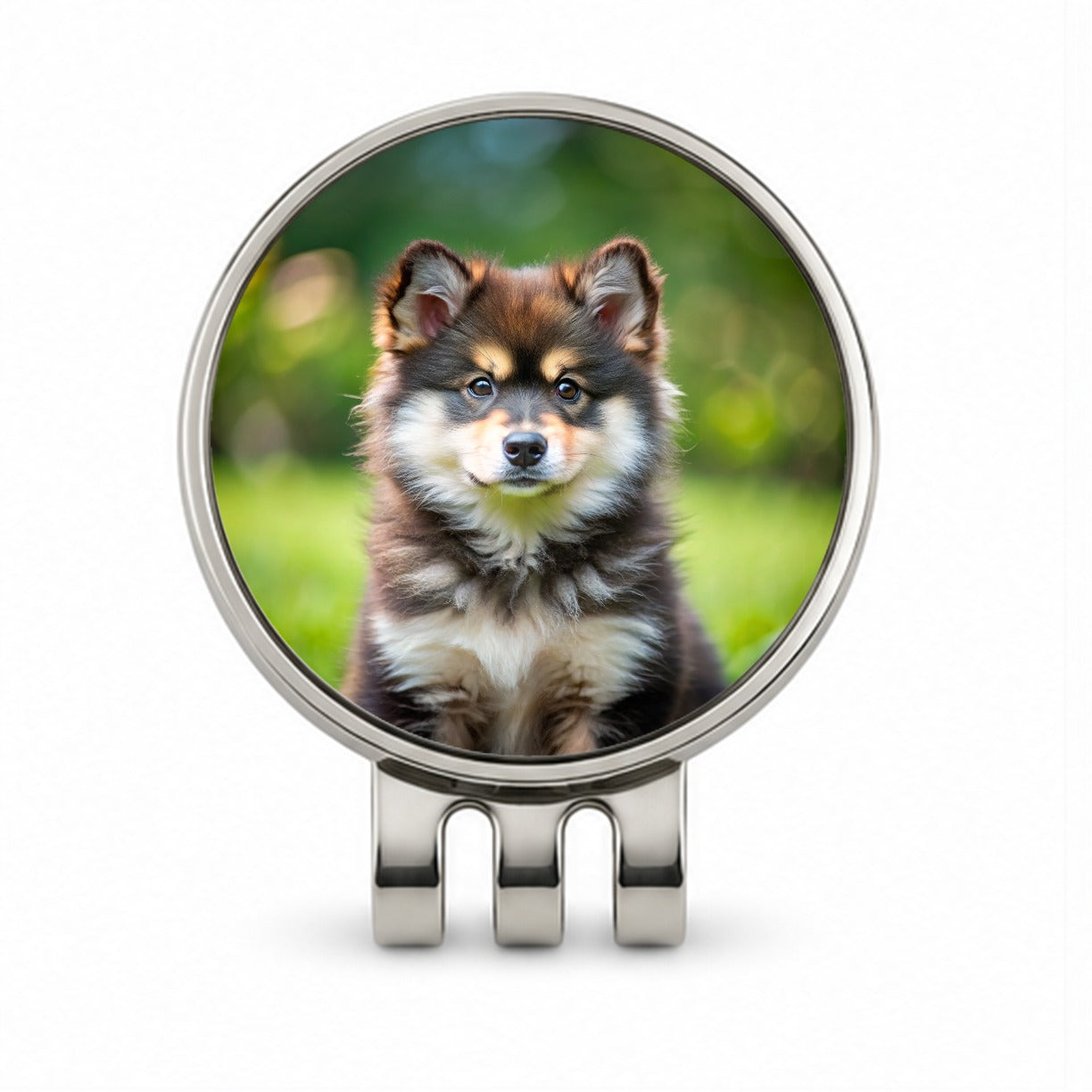 Finnish Lapphund Dog Puppy Photo Golf Hat Clip with Ball Marker