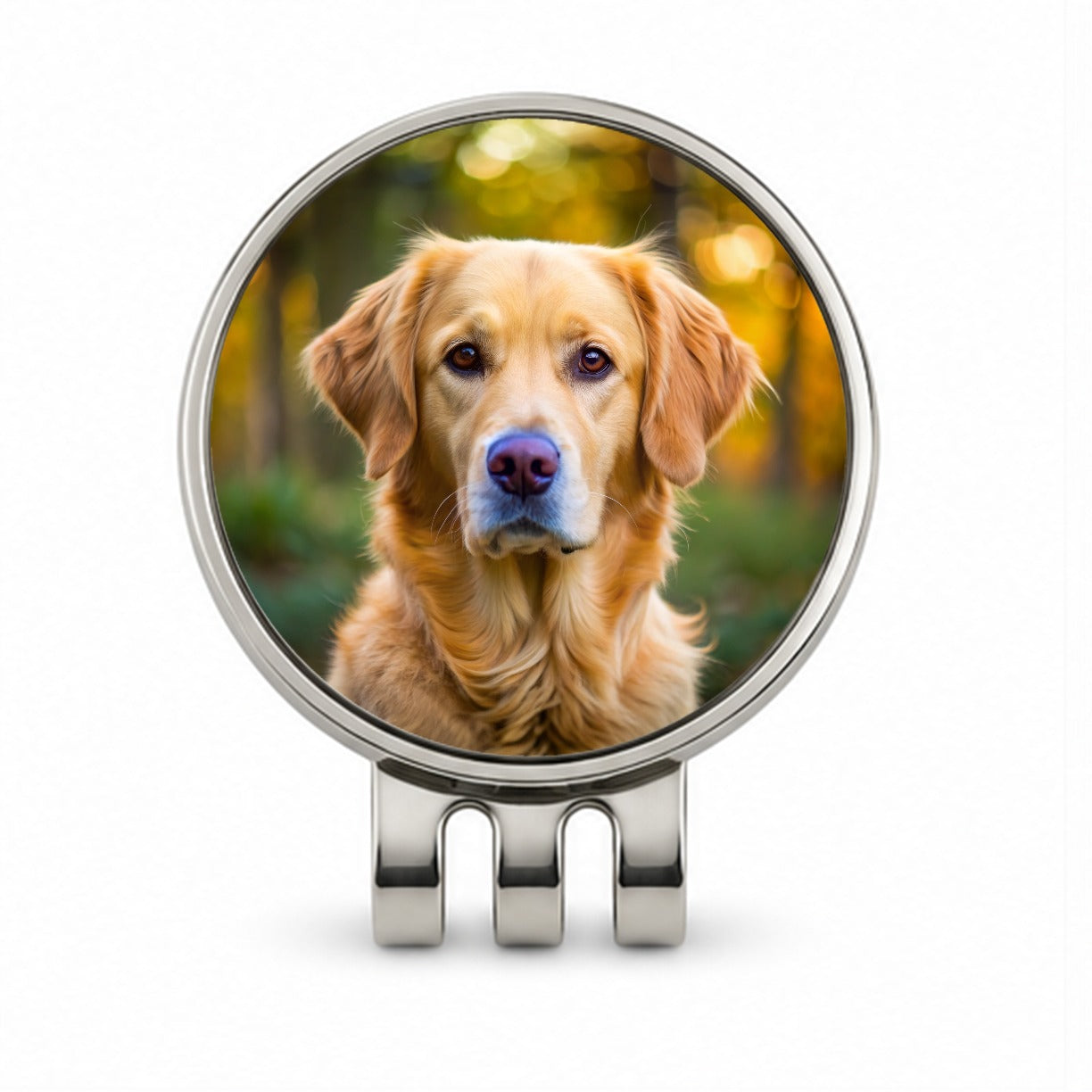 Goldador Dog Photo Golf Hat Clip with Ball Marker