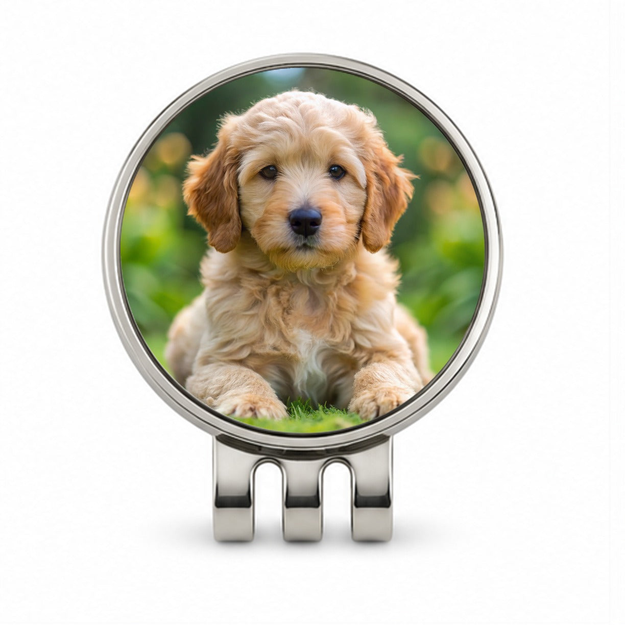 Goldendoodle Dog Puppy Photo Golf Hat Clip with Ball Marker
