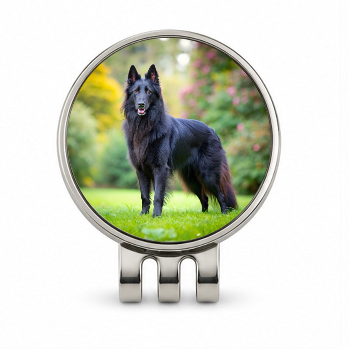 Groenendael Belgian Sheepdog Dog Photo Golf Hat Clip with Ball Marker