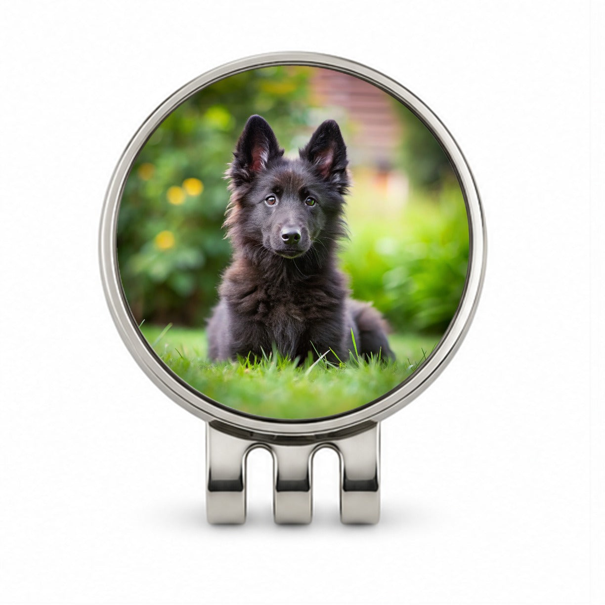 Groenendael Belgian Sheepdog Dog Puppy Photo Golf Hat Clip with Ball Marker