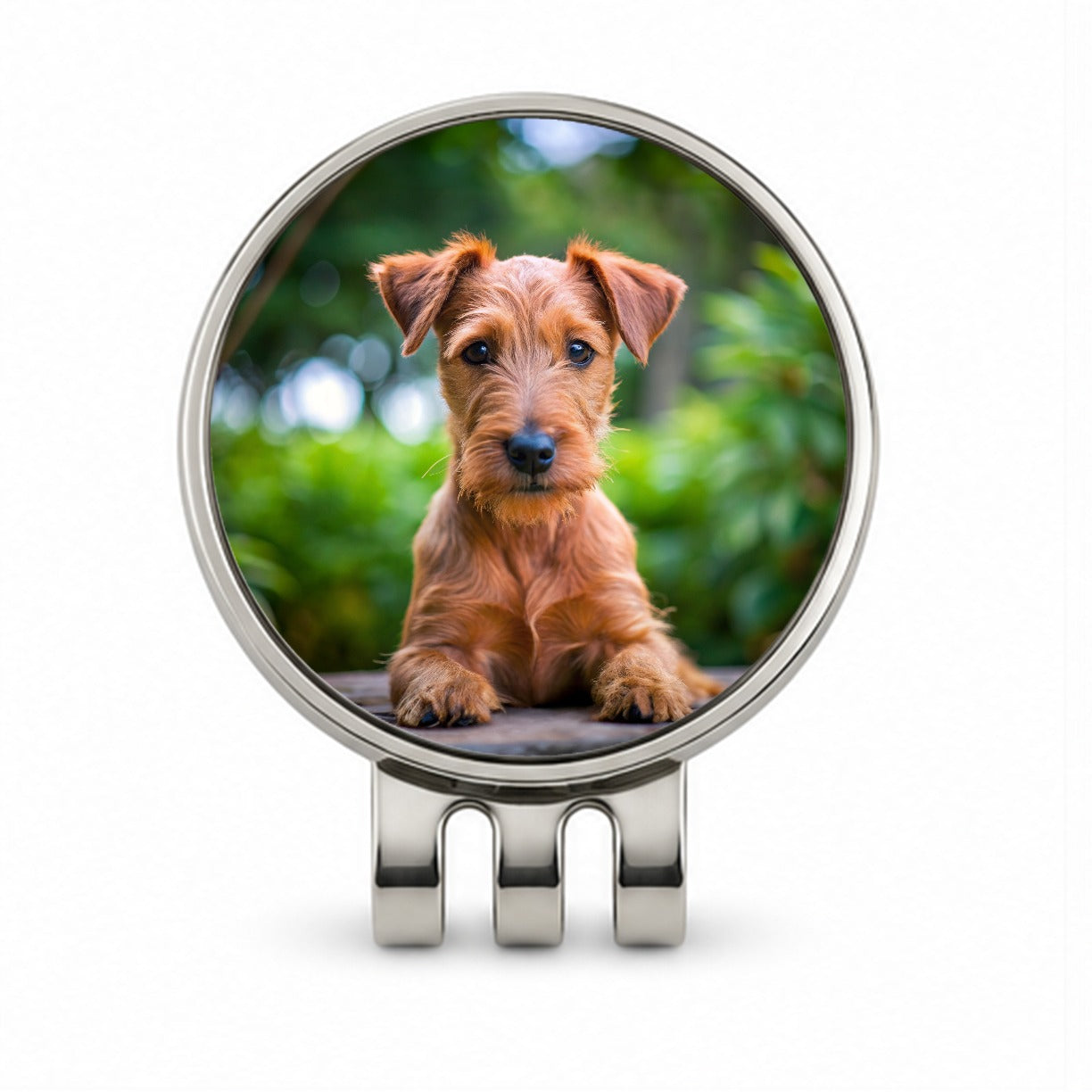 Irish Terrier Dog Puppy Photo Golf Hat Clip with Ball Marker