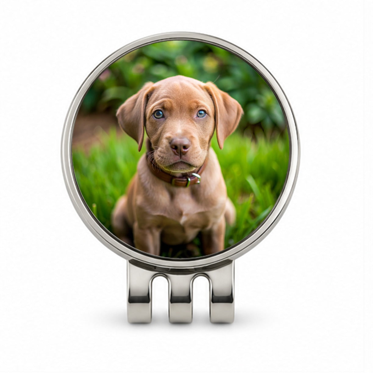 Labrabull Dog Puppy Photo Golf Hat Clip with Ball Marker