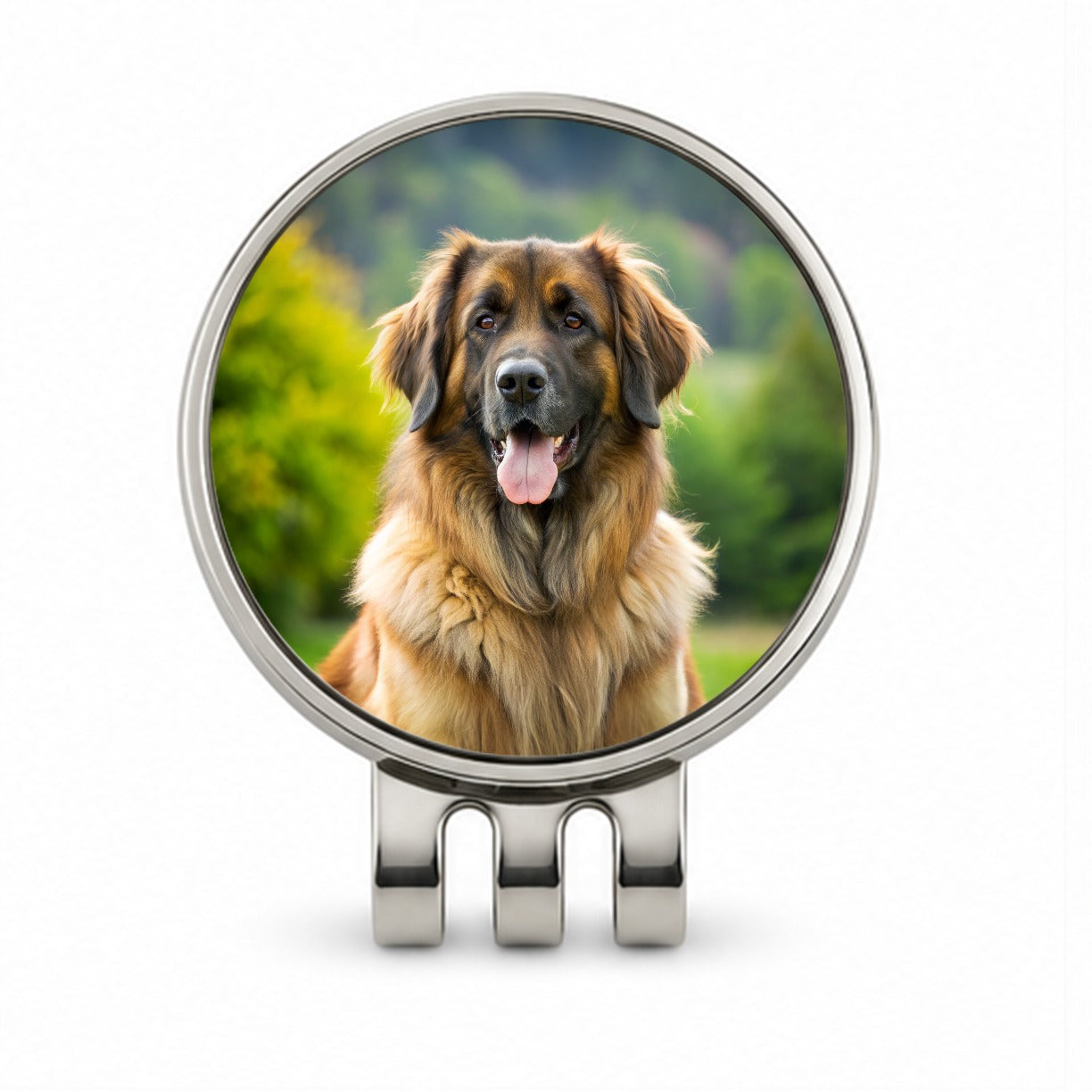 Leonberger Dog Photo Golf Hat Clip with Ball Marker