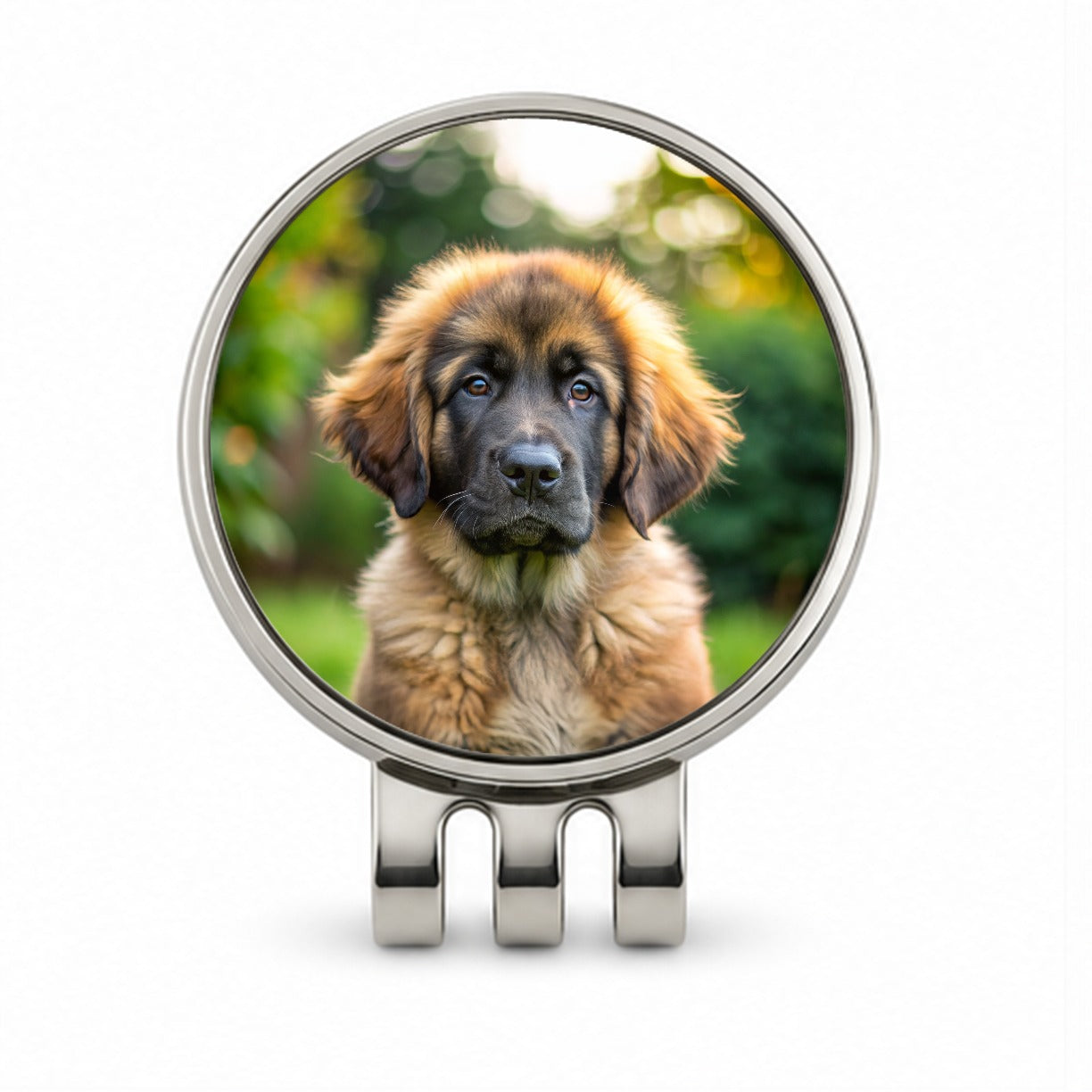 Leonberger Dog Puppy Photo Golf Hat Clip with Ball Marker