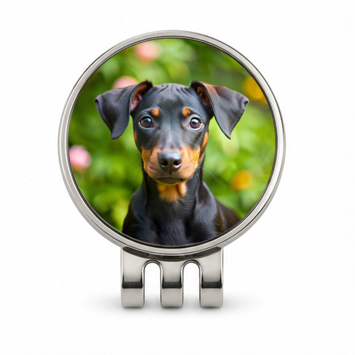 Manchester Terrier Dog Puppy Photo Golf Hat Clip with Ball Marker
