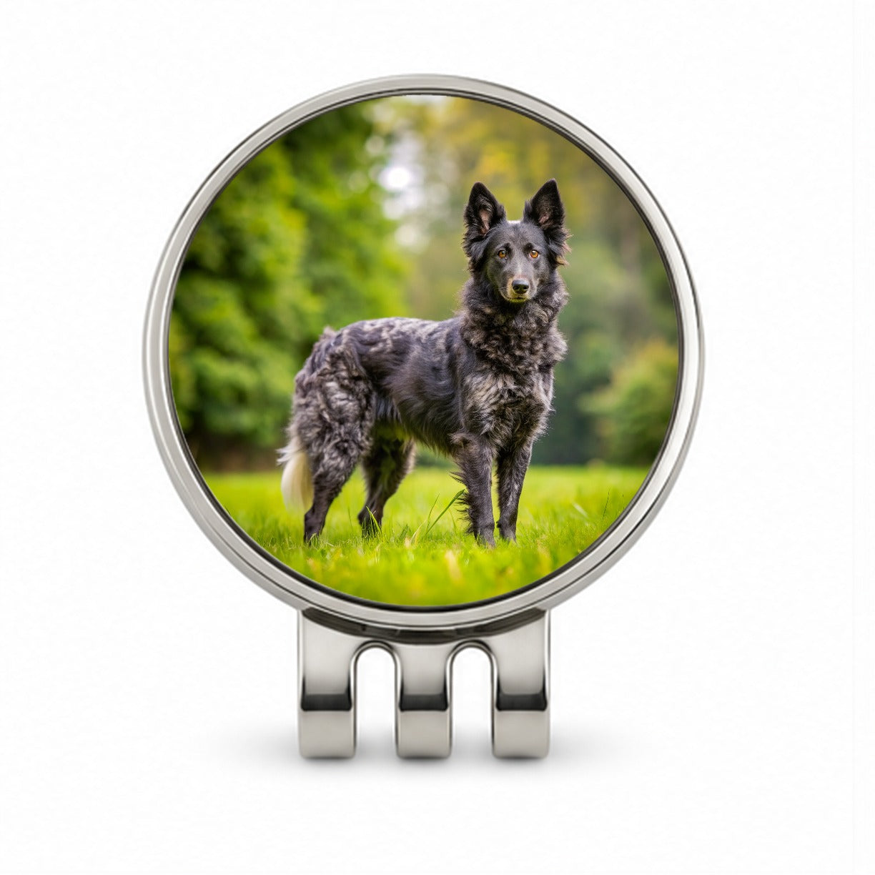 Mudi Dog Photo Golf Hat Clip with Ball Marker