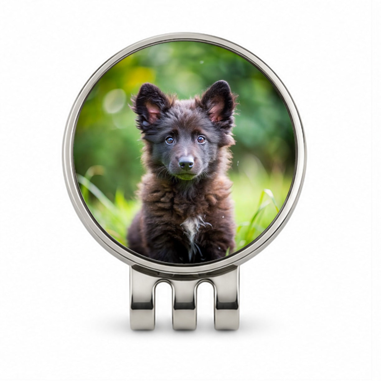 Mudi Dog Puppy Photo Golf Hat Clip with Ball Marker