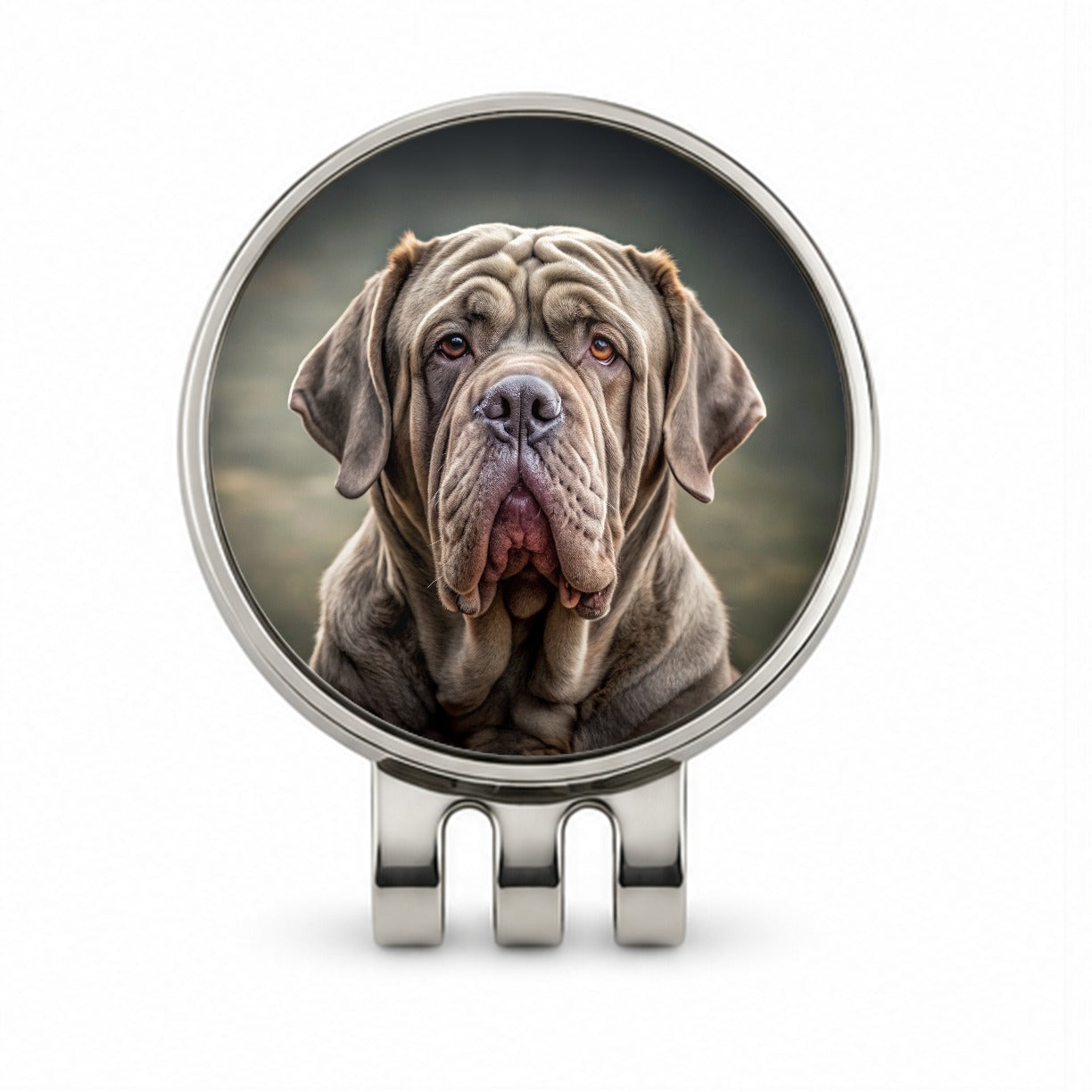 Neapolitan Mastiff Dog Photo Golf Hat Clip with Ball Marker