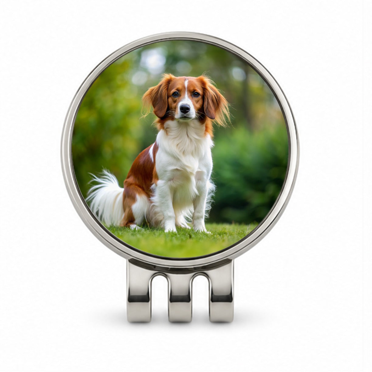 Nederlandse Kooikerhondje Dog Photo Golf Hat Clip with Ball Marker