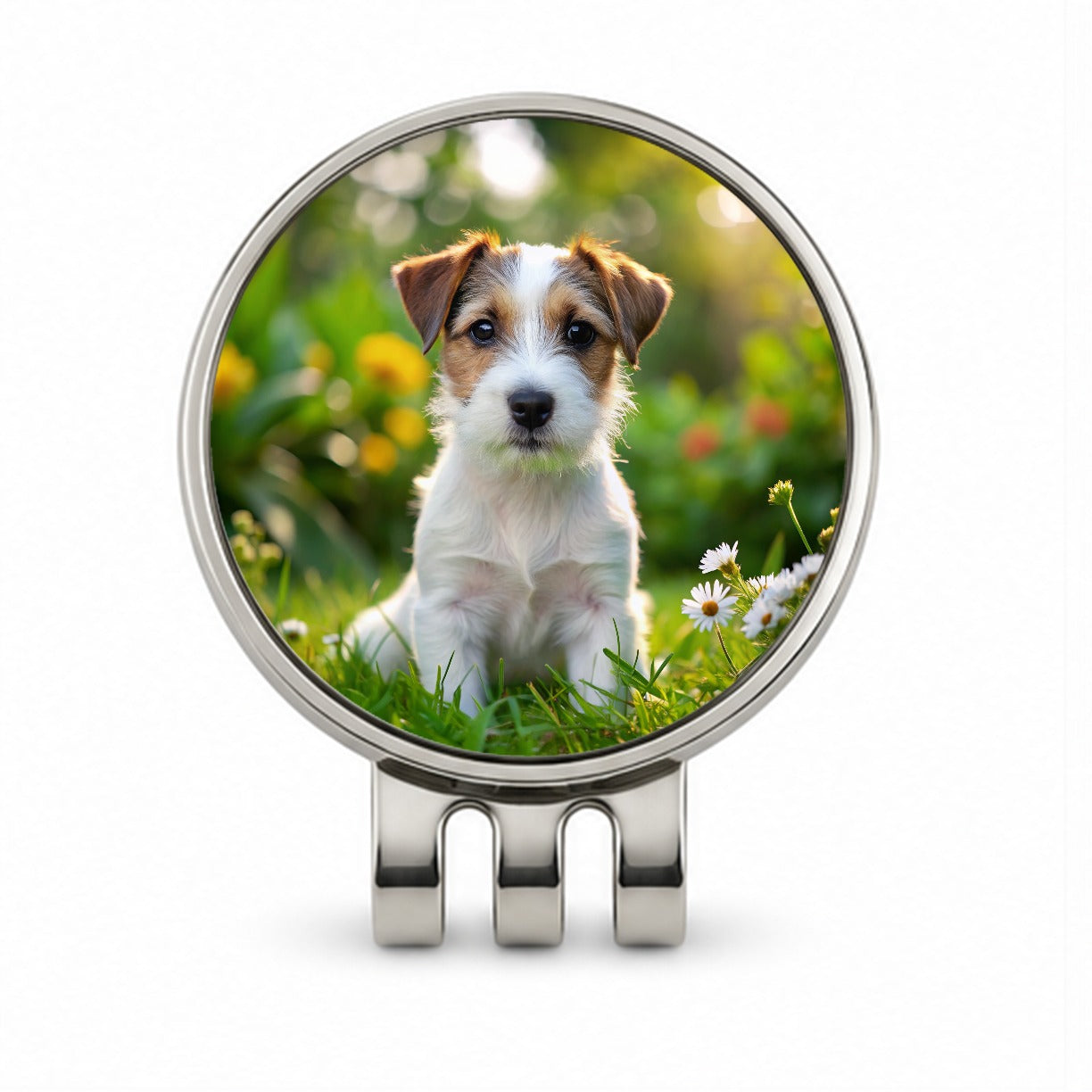 Parson Russell Terrier Dog Puppy Photo Golf Hat Clip with Ball Marker