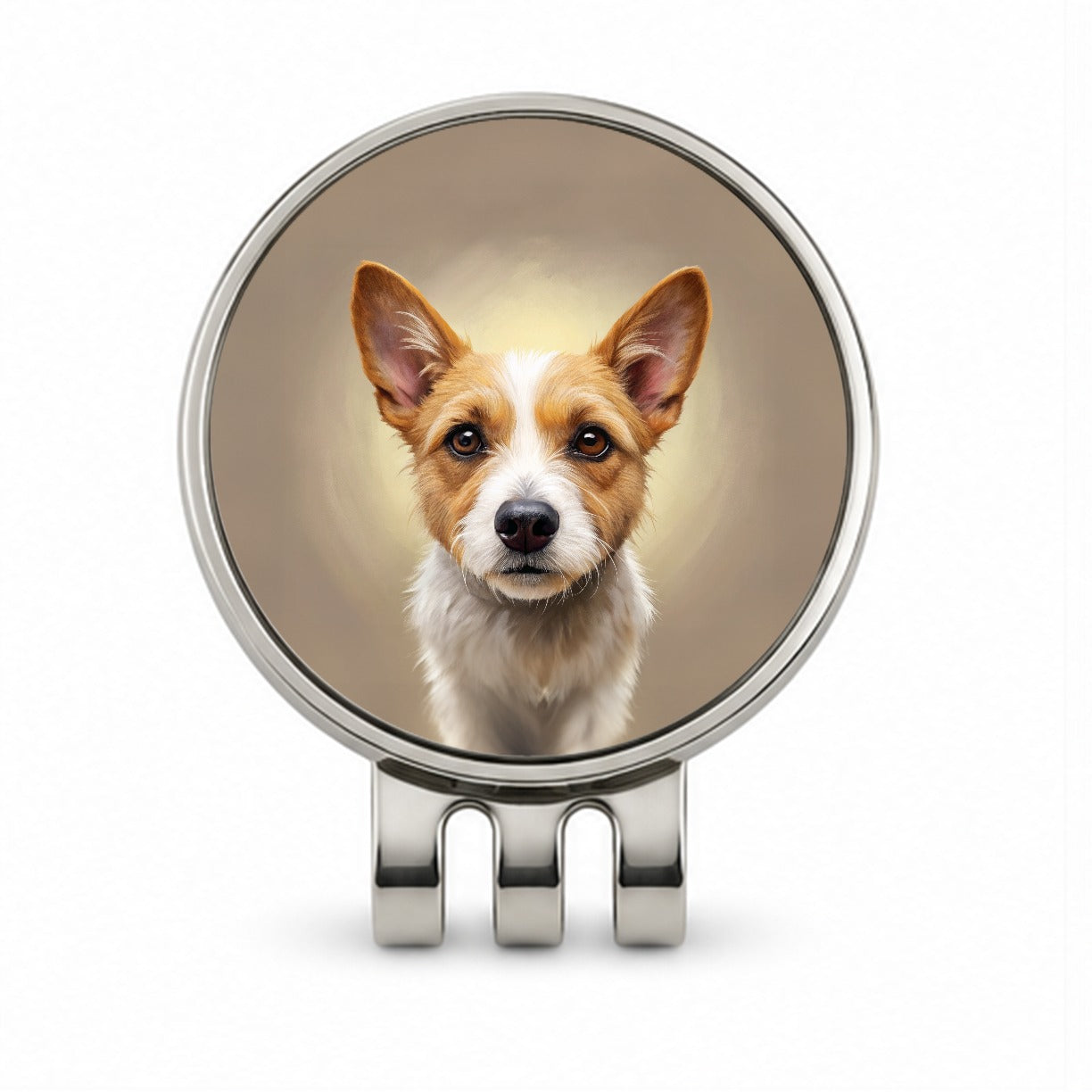 Portuguese Podengo Pequeno Dog Illustration Golf Hat Clip with Ball Marker