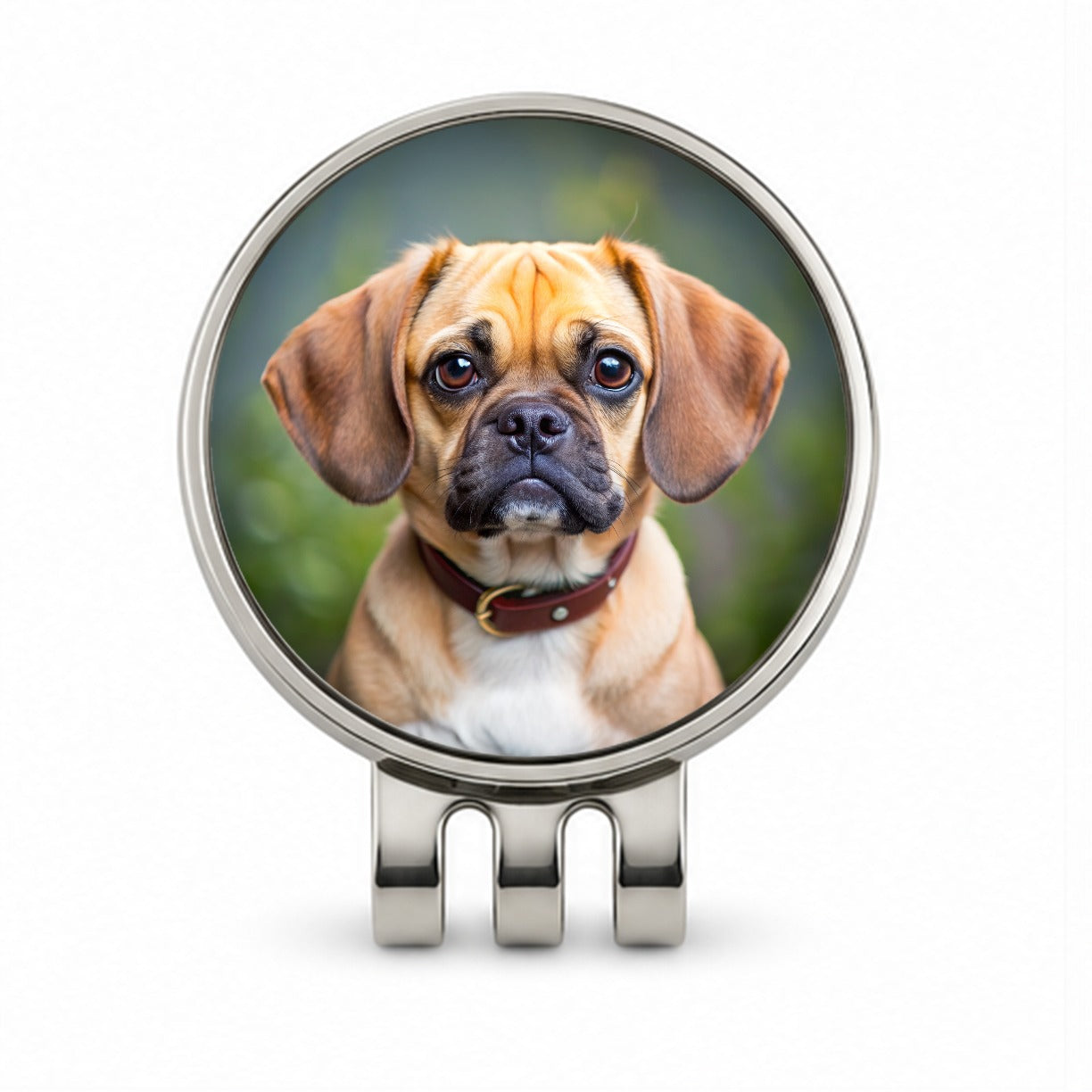 Puggle Dog Photo Golf Hat Clip with Ball Marker